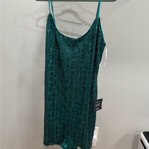 Elegant Green Sequin Dress